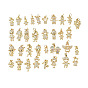 Brass Micro Pave Cubic Zirconia Pendants, Boy and Girl Charms, Rack Plating, Cadmium Free & Lead Free