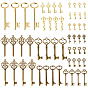 64 pcs 14 styles pendentifs en alliage, charmes clés