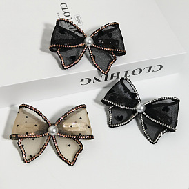 Butterfly Bow Rhinestone Hair Clip Hairpin for Women - Elegant and Stylish.