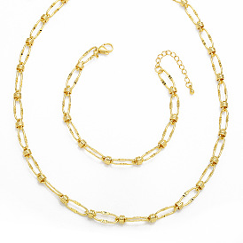 Ожерелье в стиле ретро-рок-панк, медное покрытие, толстая цепочка из золота 18k, браслет-цепочка