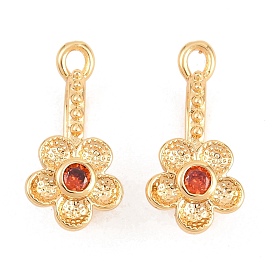 Латунный кулон с микропаве из циркония, без никеля , 