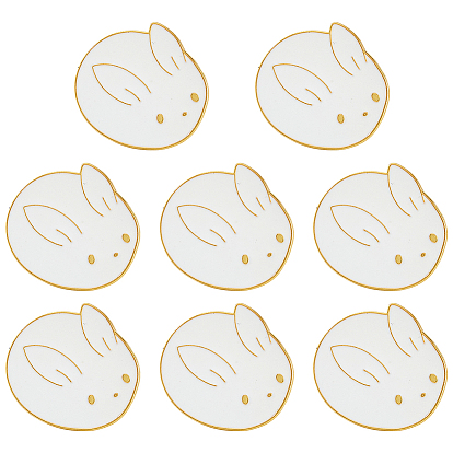 8Pcs Rabbit Enamel Pins, Alloy Lapel Pin Backs for Backpack Clothes