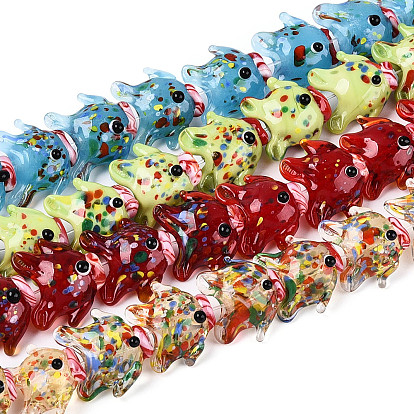 Бусы лэмпворк ручной работы, рыба