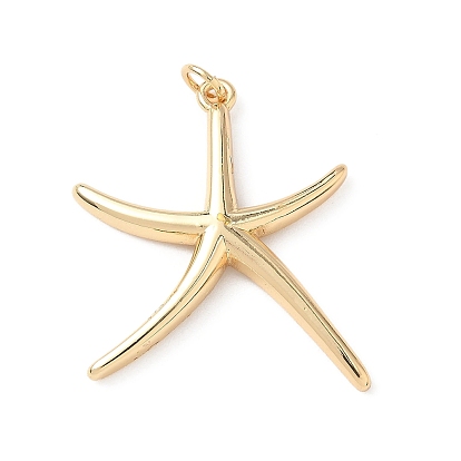 Латунные подвески, с целью перехода в кольце, морская звезда, без свинца и без кадмия, долговечный, стойки покрытие