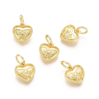 Латунные микро проложить кубического циркония прелести, с целью перехода в кольце, сердце, прозрачные