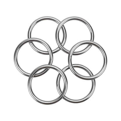 304 нержавеющей стали связывающий кольца, твердый, круглые кольца, не тускнеет