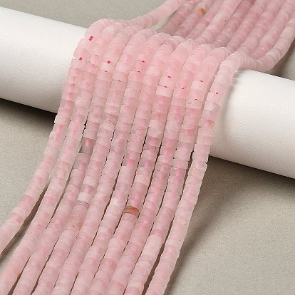 Природного розового кварца нитей бисера, матовые, дисковые бусы, Heishi бусы