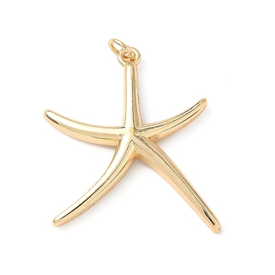 Латунные подвески, с целью перехода в кольце, морская звезда, без свинца и без кадмия, долговечный, стойки покрытие