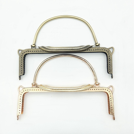 Ручка-рамка для кошелька с замком-поцелуем из железа, для изготовления портмоне