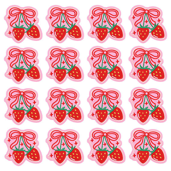 18шт полиэстеровая вышивка пришитые аппликации, швейные украшения, клубника