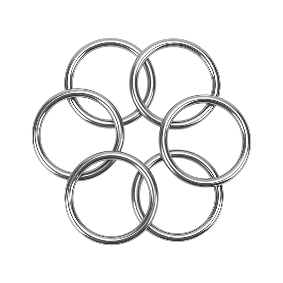 304 нержавеющей стали связывающий кольца, твердый, круглые кольца, не тускнеет