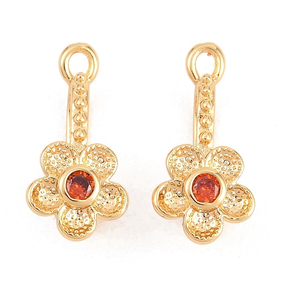 Латунный кулон с микропаве из циркония, без никеля , 