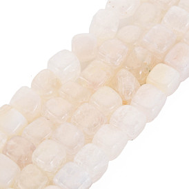 Brins de perles de naturelles craquements en agate , cube