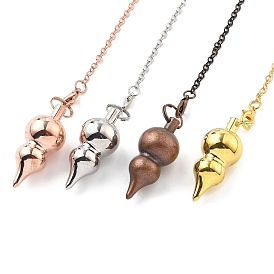 Латунный маятник для биолокации большие заостренные тыквенные подвески, с когтя омара застежками и цепи, стойки покрытие