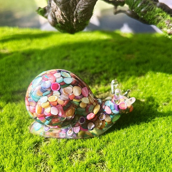 Фигурки улиток из смолы, со стружкой из ракушек внутри статуй для украшения домашнего офиса