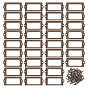 50Pcs Rectangle Iron Label Frame, for Drawer, Jewelry Box Accessories