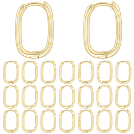12пары латунных серег-колец Huggie Hoops, овальные