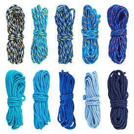 40м 10 варианты 2мм полиэстер и спандекс шнуры, 1 внутреннее ядро