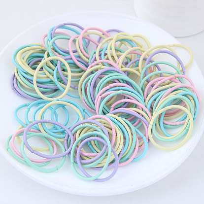 Colorful Elastic Hair Ties for Kids - 100 Fashionable Ponytail Holders
