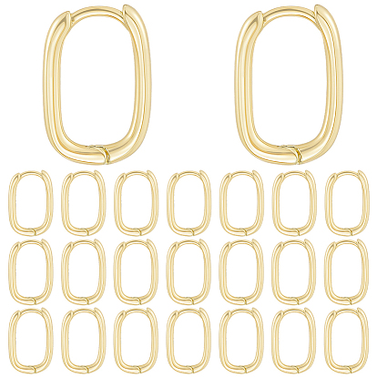 12пары латунных серег-колец Huggie Hoops, овальные