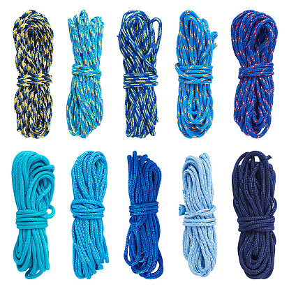 40м 10 варианты 2мм полиэстер и спандекс шнуры, 1 внутреннее ядро