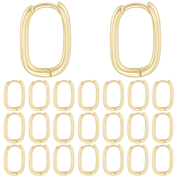 12пары латунных серег-колец Huggie Hoops, овальные