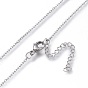 Snowflake 304 Stainless Steel Jewelry Sets, Cable Chains Pendant Necklaces and Stud Earrings, with Ear Nuts and Lobster Claw Clasps, for Christmas
