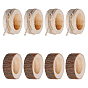 8 Pcs 2 Styles Schima Wood Candle Holder, Column