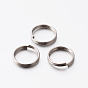 304 из нержавеющей стали разрезные кольца, кольца с двойной петлей, 8x1 мм, отверстие : 6.5 мм