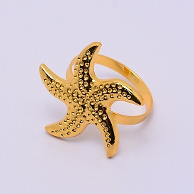 Alloy Napkin Rings, Napkin Holder Adornment, Restaurant Daily Accessiroes, Starfish, Cadmium Free & Lead Free