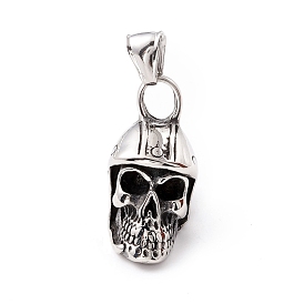 Tibetan Style 304 Stainless Steel Pendants, Skull