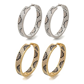 Rack Plating Brass Micro Pave Cubic Zirconia Hoop Earrings, Long-Lasting Plated, Lead Free & Cadmium Free