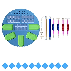Diamond Painting Tools Kits, Including Plastic Box, Pen, Replacement Pen Heads and Glue Clay