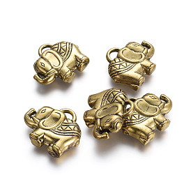 Pendentifs en alliage de zinc, charmes d'éléphant