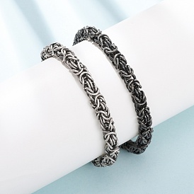 304 Браслеты из нержавеющей стали с византийскими цепями для женщин и мужчин