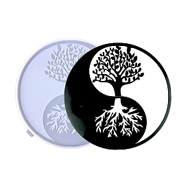 Silicone Molds, Resin Casting Molds, Yin Yang Tree Wall Decorative Molds, for Home Ornament Craft Making