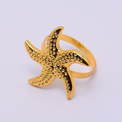 Alloy Napkin Rings, Napkin Holder Adornment, Restaurant Daily Accessiroes, Starfish, Cadmium Free & Lead Free