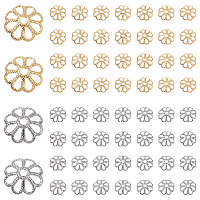 100 шт. 2 цвета 316 колпачки из нержавеющей стали, мульти-лепесток, цветок