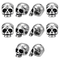 10 шт. Хэллоуин 304 бусины из нержавеющей стали, череп головы