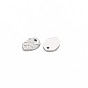 Ion Plating(IP) 304 Stainless Steel Charms, Textured, Oval
