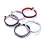 Bracelets tressés avec cordon en nylon, avec perle naturelle