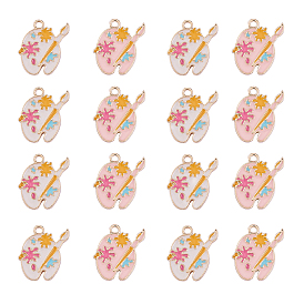 40 шт 2 цвета подвески из сплава, с эмалью, без кадмия и без свинца, золотой свет, цветовая палитра