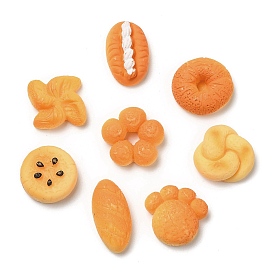 Imitation Food Opaque Resin Decoden Cabochons, Bread