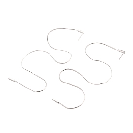925 Sterling Silver Long Chain Dangle Stud Earrings, Drop Threader Long Earrings for Women