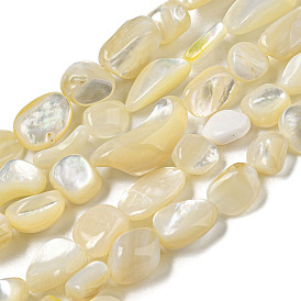 Shell normal de perles blanches de brins, nuggets