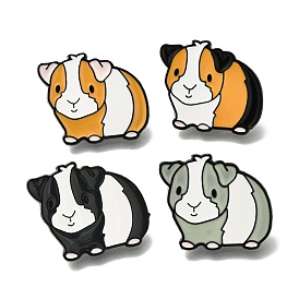 Эмалевые булавки в виде морской свинки, Броши из черного сплава для рюкзака