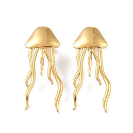 304 Stainless Steel Stud Earrings for Women, Jellyfish