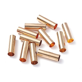 Brass Tube Beads, 25x8mm, Hole: 7.5mm