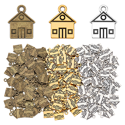 150 шт 3 цвета подвески из сплава в тибетском стиле, дом
