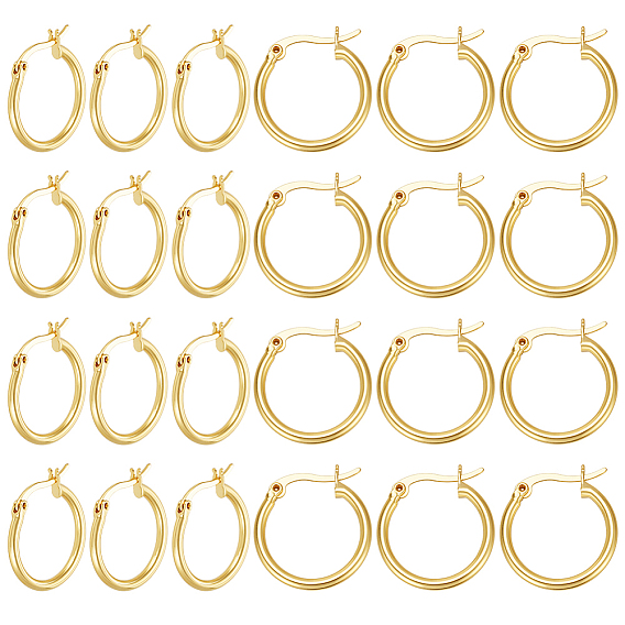 12 пары латунных серег-колец, кольцо